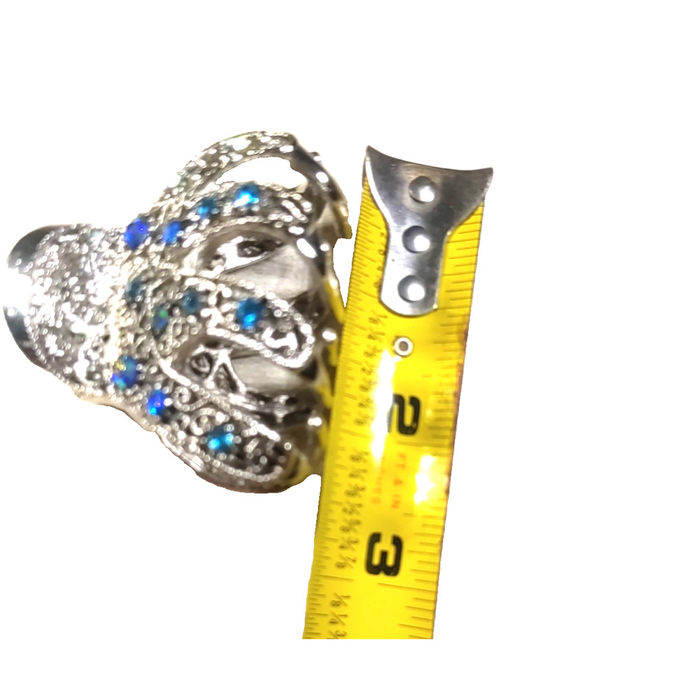 Lot Of 3 Hair Barrettes Clips Ponytail Rhinestone Gold And Silver Tone... - Picture 5 of 9